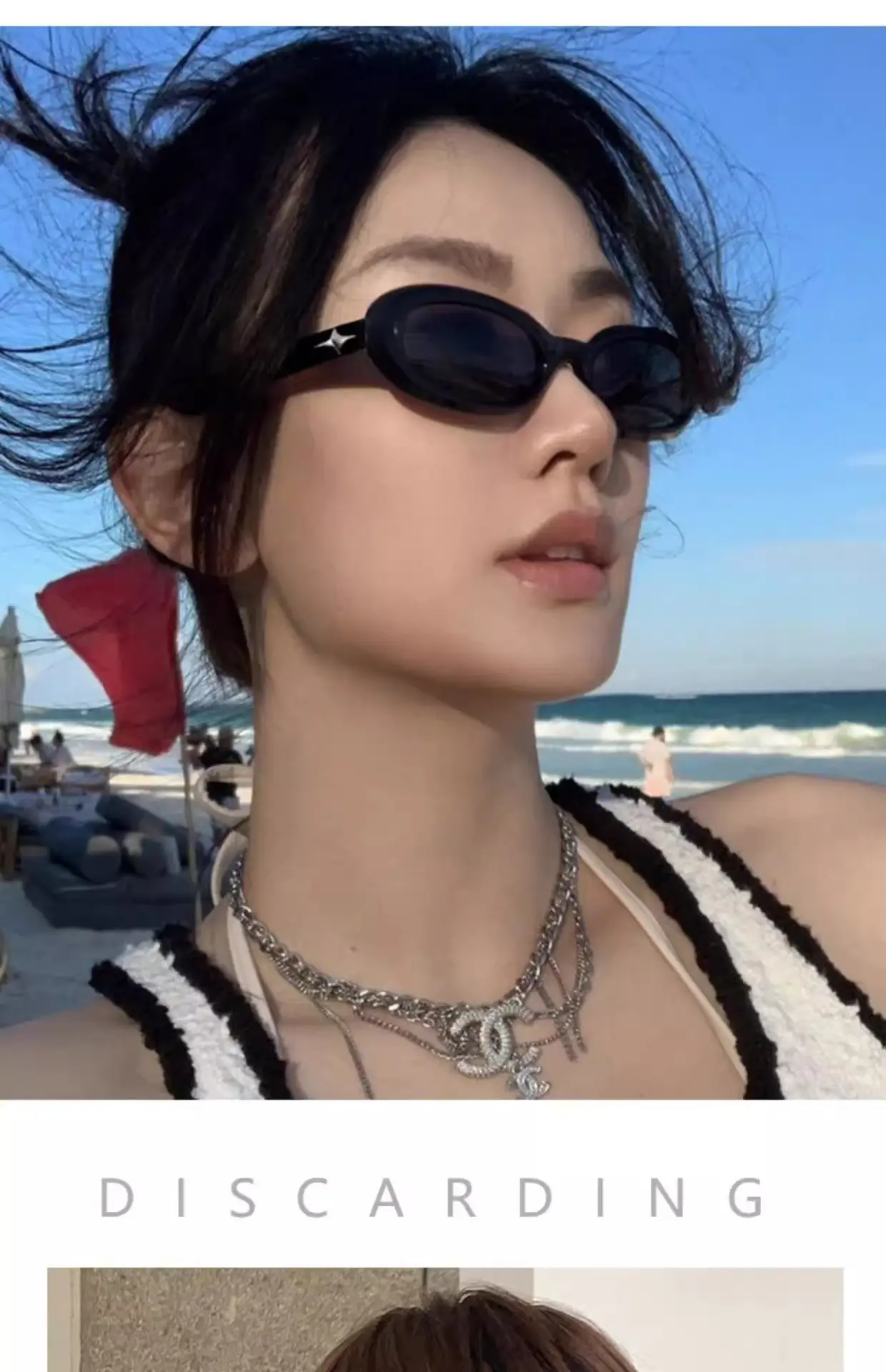 Men Women Korean Cat Eye Sunglasses Black High Visibility — feature 6