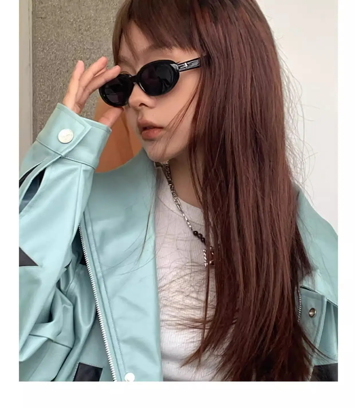 Men Women Korean Cat Eye Sunglasses Black High Visibility — feature 7