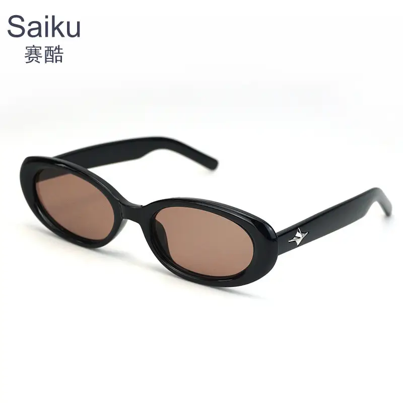 Men Women Korean Cat Eye Sunglasses Black High Visibility