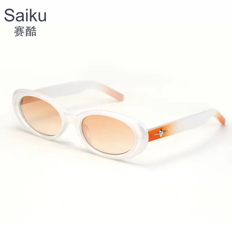 Men Women Korean Cat Eye Sunglasses Black High Visibility