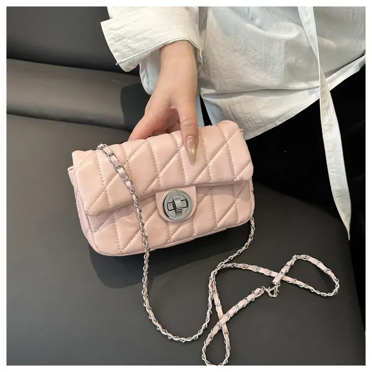 White Quilted Chain Shoulder Bag for Women — feature 29