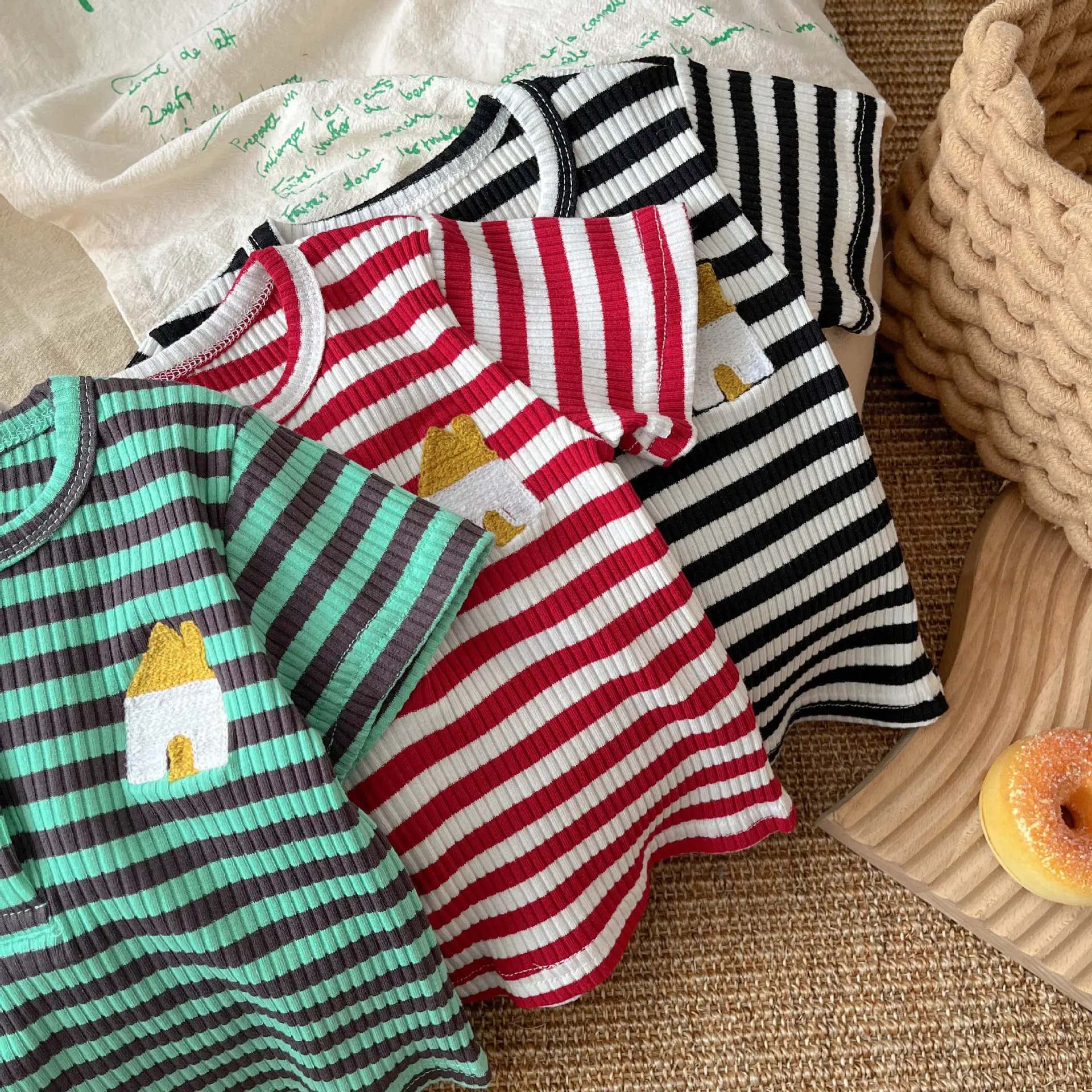 Baby Striped T-Shirt Black White 2025 - Image 3