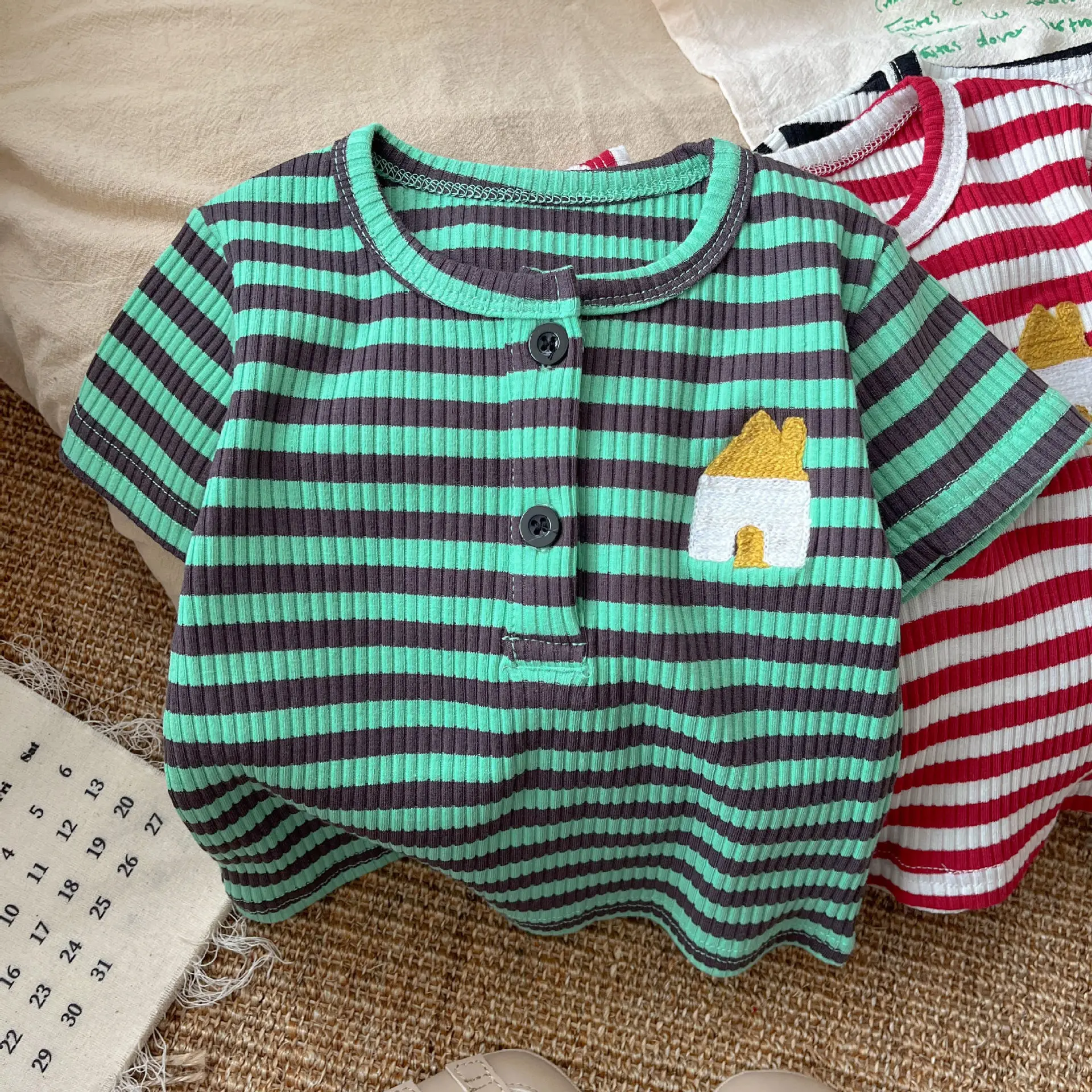 Baby Striped T-Shirt Black White 2025 - Image 4