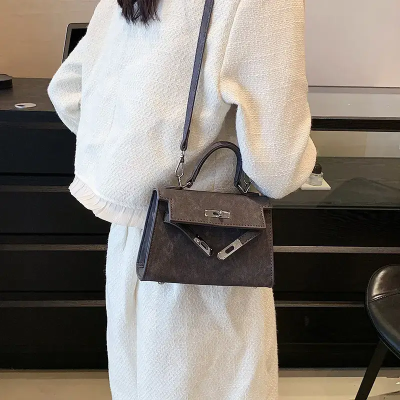Grey Leather Crossbody Bag for Women 2024 - Image 7