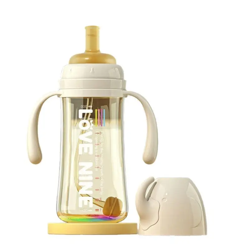 PPSU Temperature-sensitive and Anti-flatulence Bottle Baby Snake Cup Anti-fall Direct Drink Learning Drink Cup 1-3 Years Old Weaning Artifact Baby