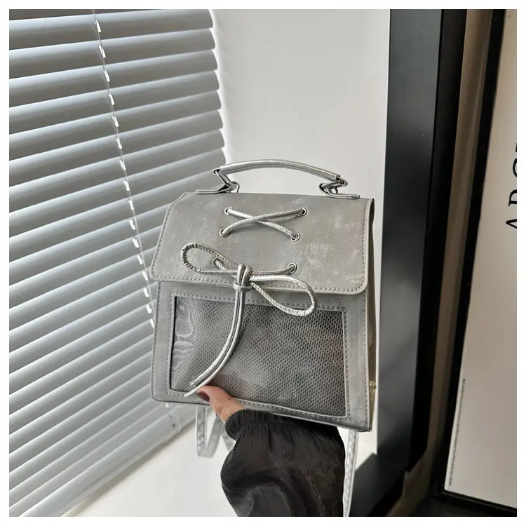 Transparent Mesh Shoulder Bag for Students Spring 2025 - Image 4