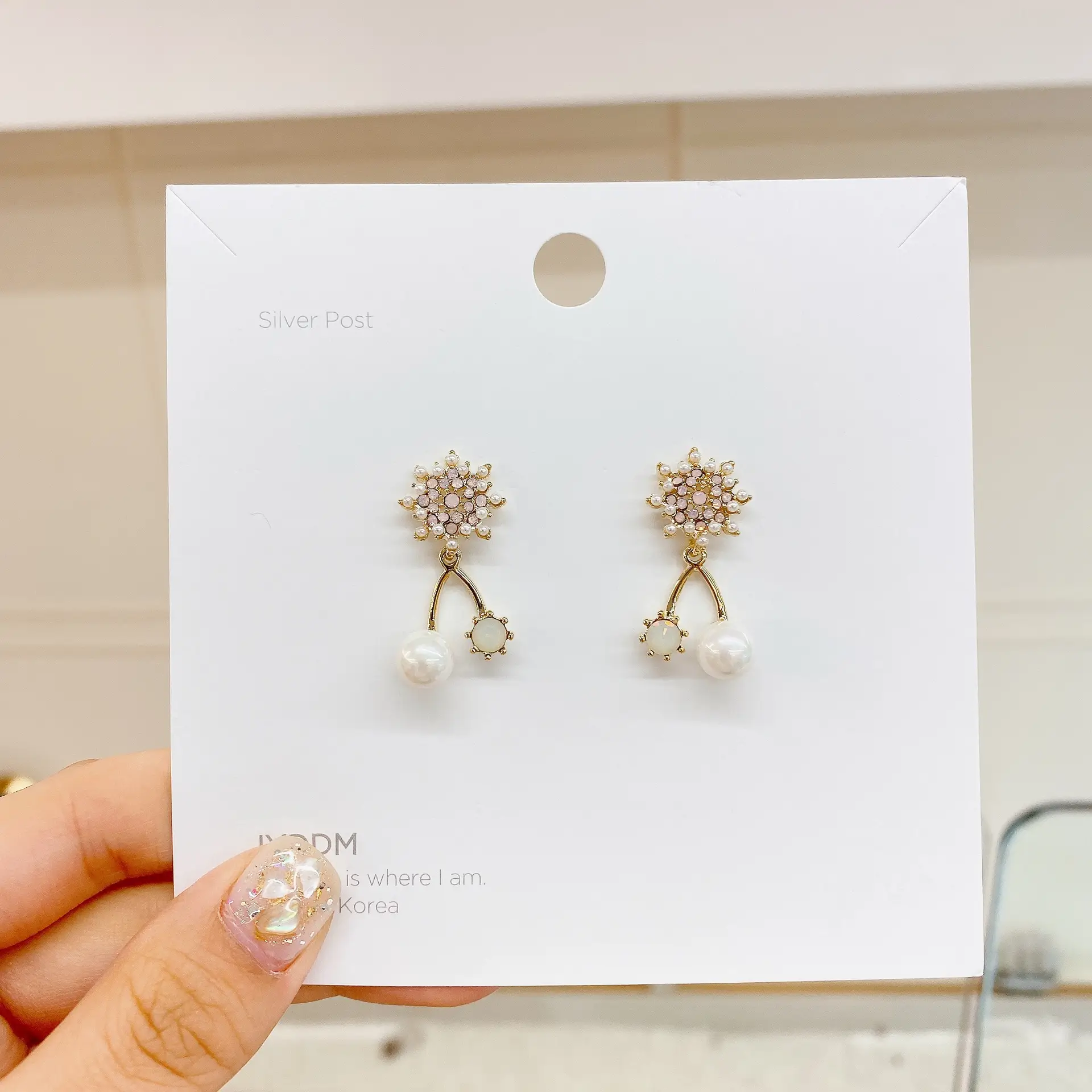 S925 Gold Heart Diamond Earrings for Women - Image 10