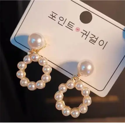 S925 Gold Heart Diamond Earrings for Women - Image 2