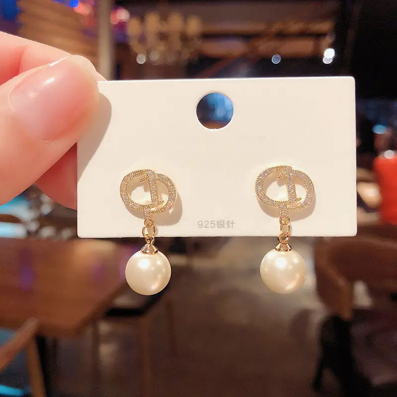 S925 Gold Heart Diamond Earrings for Women - Image 9