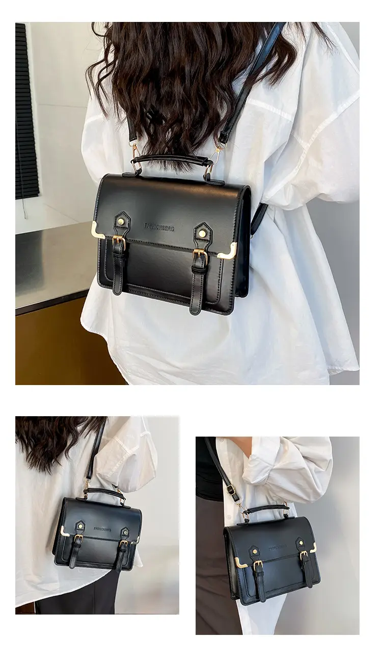 Women's Vintage British Style Shoulder Bag Brown Leather 2025 — feature 9