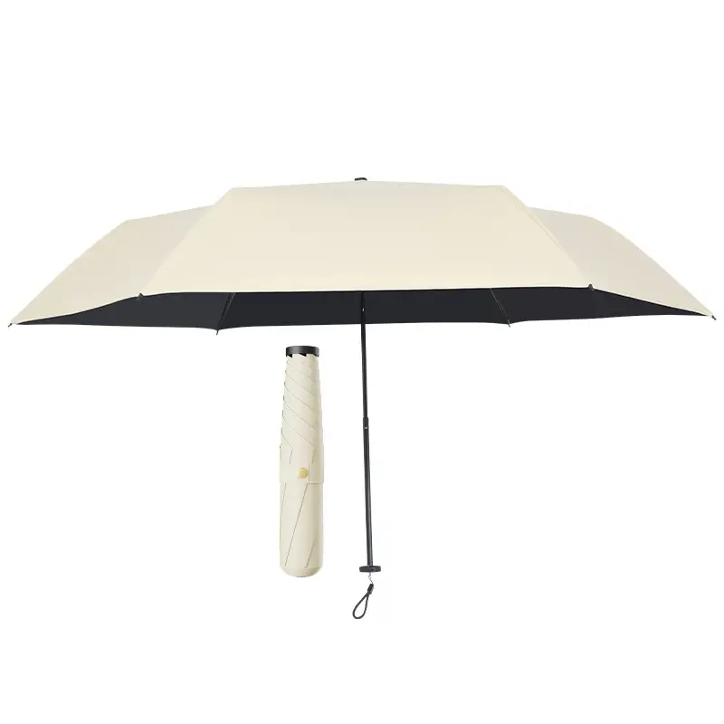 Ultra-Light Portable Vinyl Sun Protection Umbrella White - Image 29