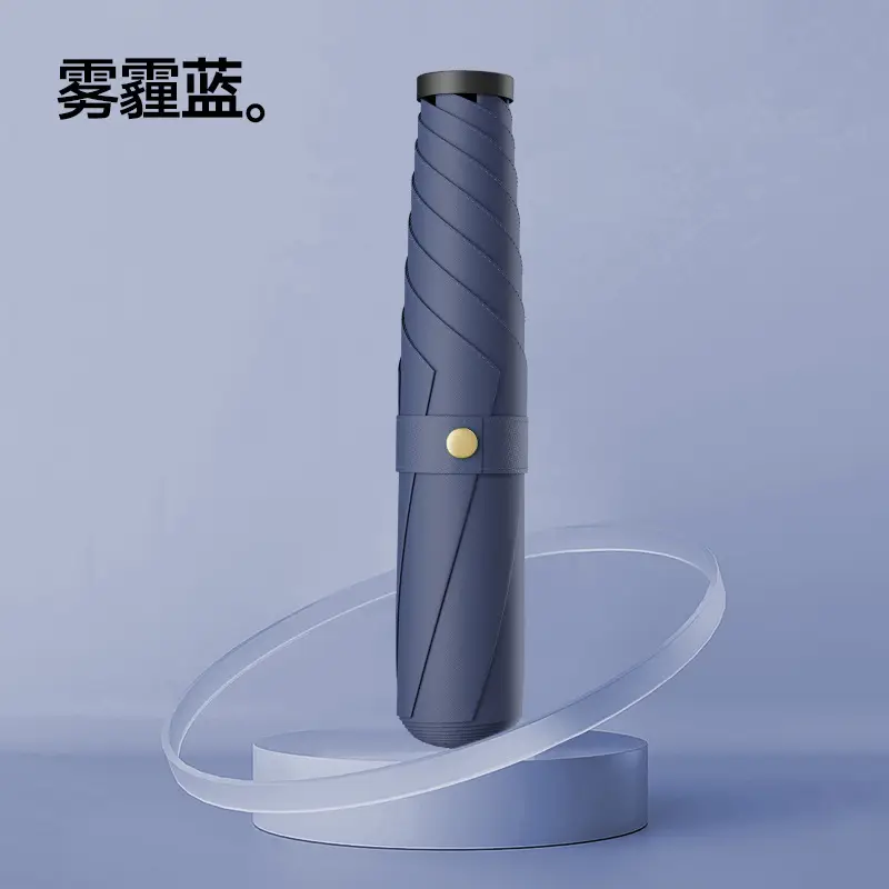 Ultra-Light Portable Vinyl Sun Protection Umbrella White - Image 10