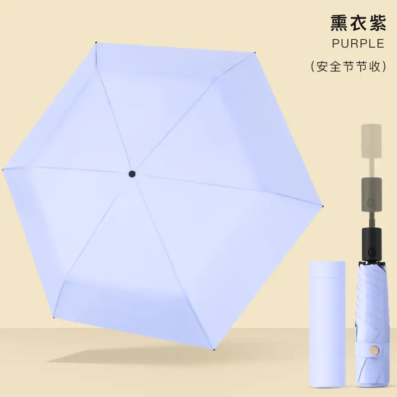 Ultra-Light Portable Vinyl Sun Protection Umbrella White - Image 15