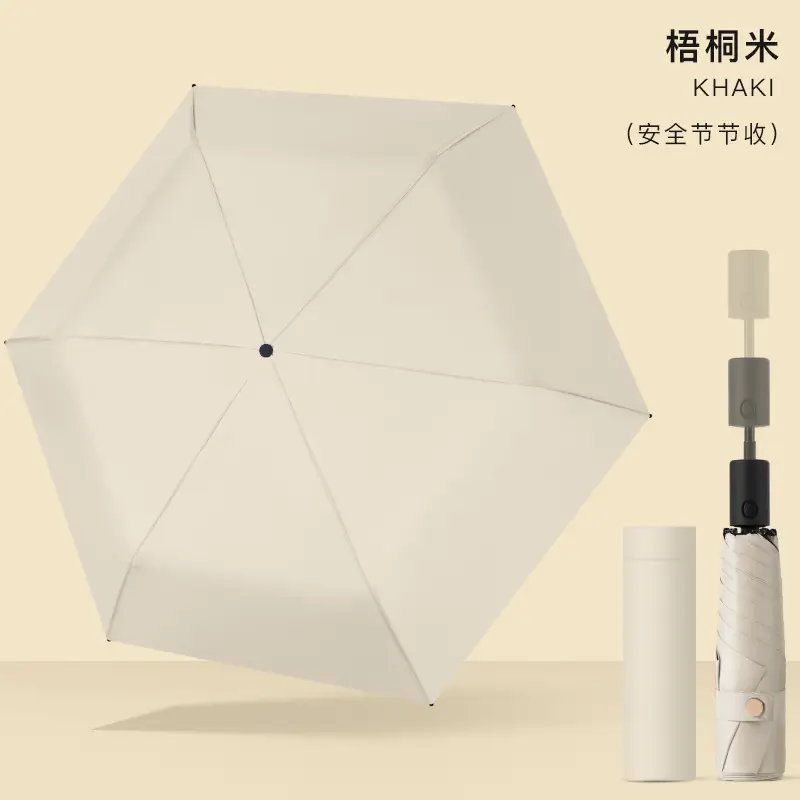 Ultra-Light Portable Vinyl Sun Protection Umbrella White - Image 20