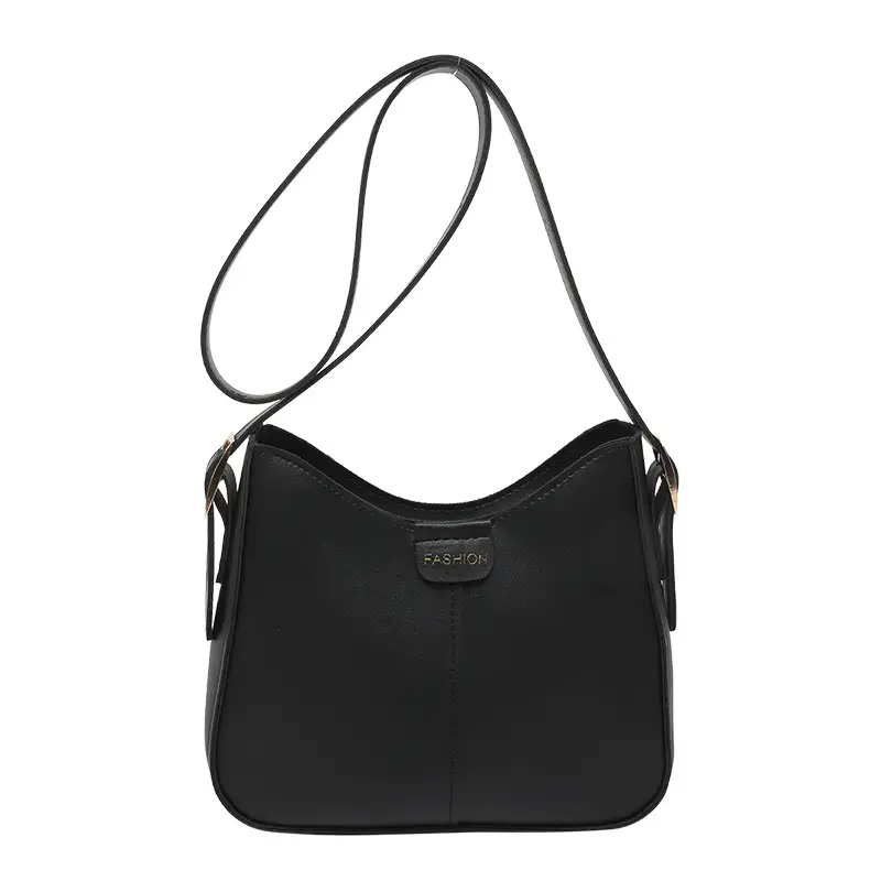 White Beanbag Shoulder Bag with Cute Pom Pom Charm - Image 9