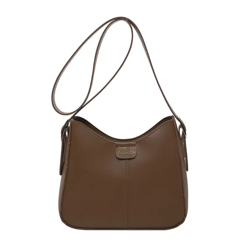 White Beanbag Shoulder Bag with Cute Pom Pom Charm - Image 3