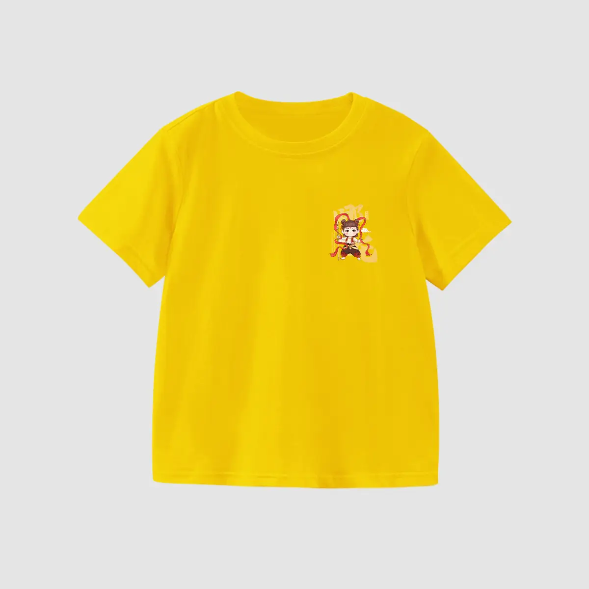 Kids Anime Print Yellow T-Shirt 2025 Summer - Image 16