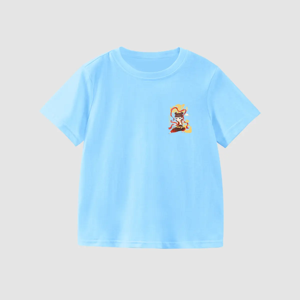 Kids Anime Print Yellow T-Shirt 2025 Summer - Image 23