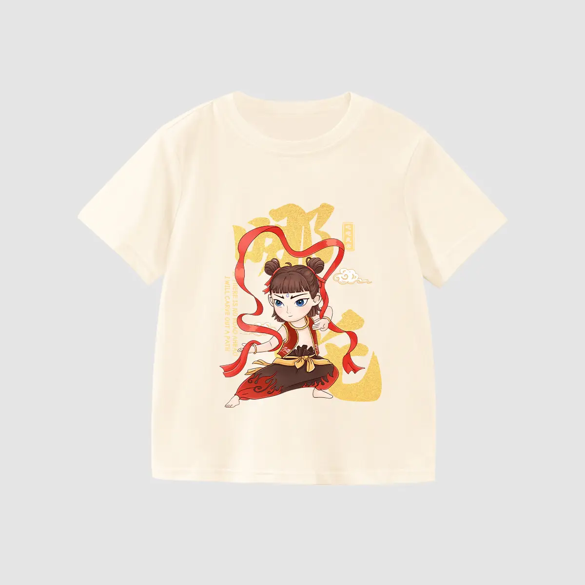 Kids Anime Print Yellow T-Shirt 2025 Summer - Image 25
