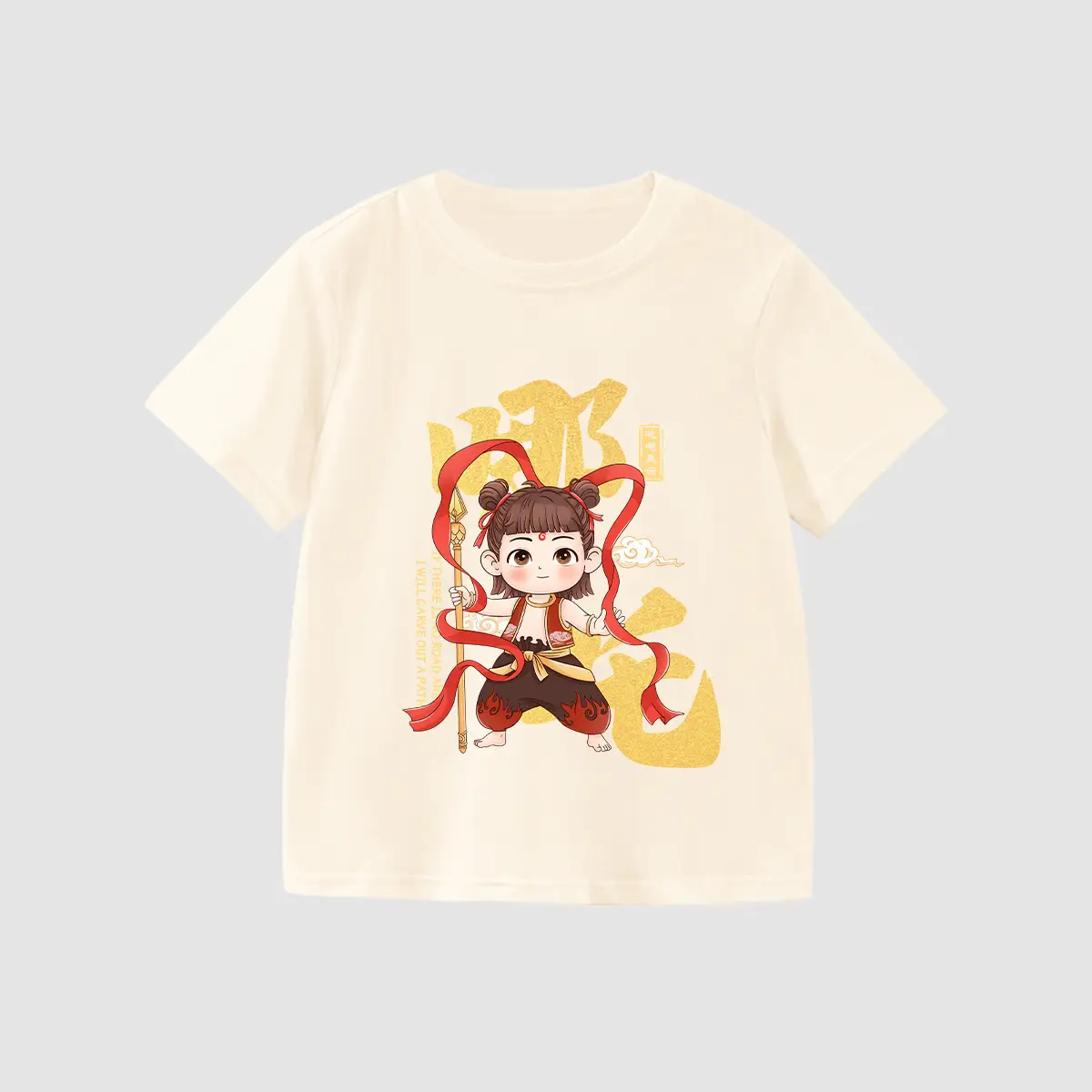 Kids Anime Print Yellow T-Shirt 2025 Summer - Image 26