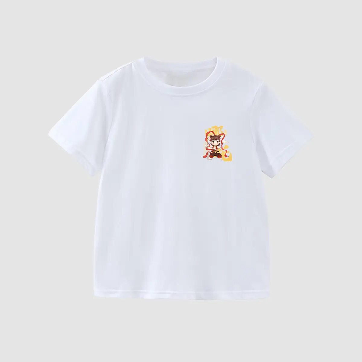 Kids Anime Print Yellow T-Shirt 2025 Summer - Image 4