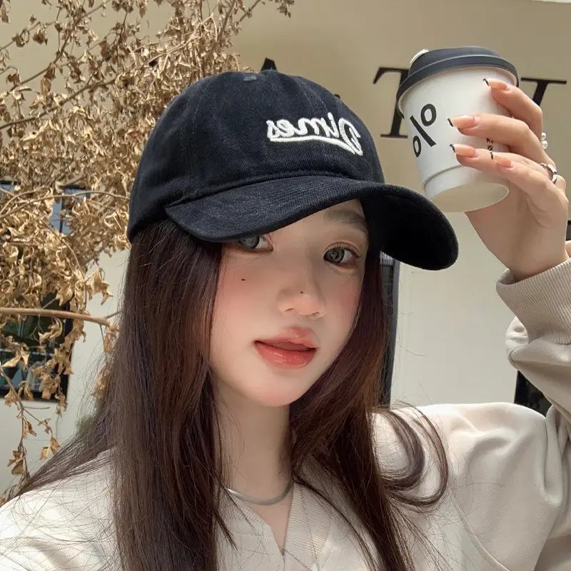 Women's Brown Embroidered Baseball Cap with 'Bella' Text