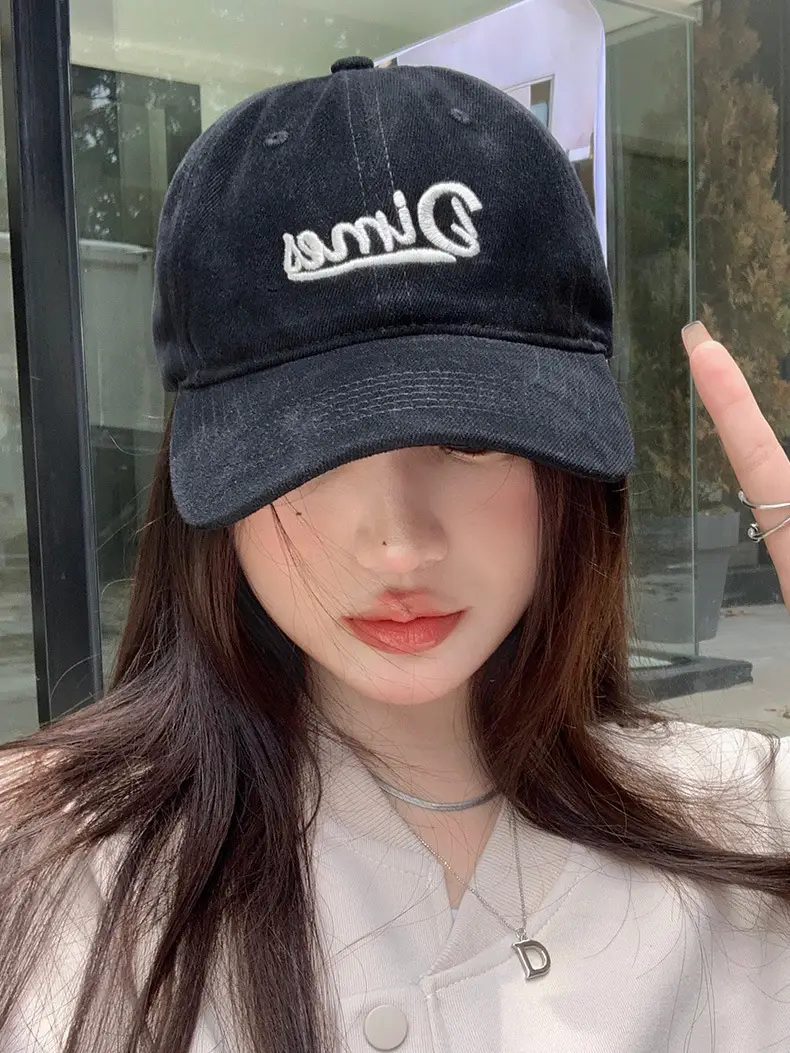Women's Brown Embroidered Baseball Cap with 'Bella' Text — feature 15