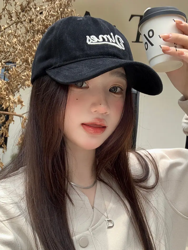 Women's Brown Embroidered Baseball Cap with 'Bella' Text — feature 16