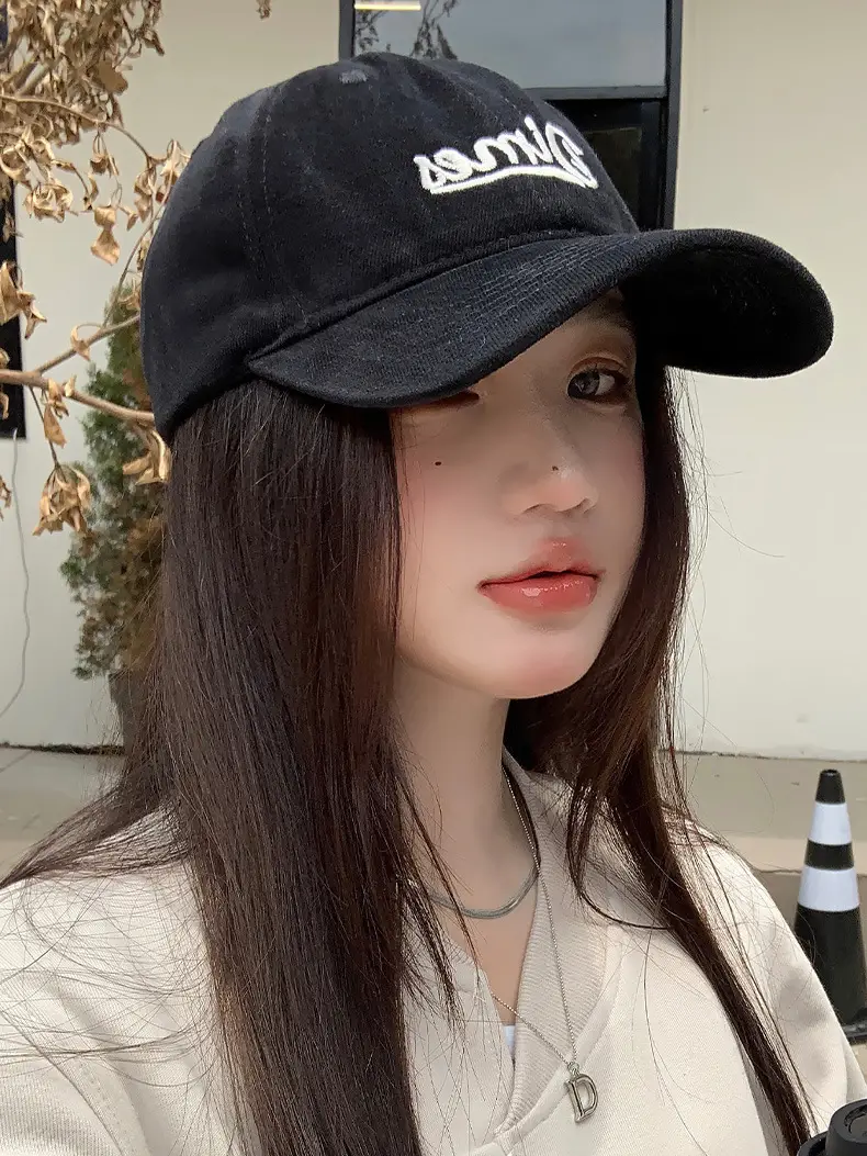 Women's Brown Embroidered Baseball Cap with 'Bella' Text — feature 17