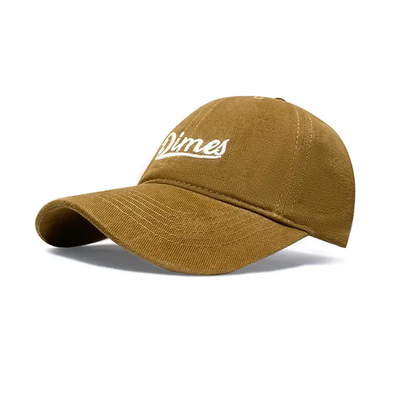 Women's Brown Embroidered Baseball Cap with 'Bella' Text