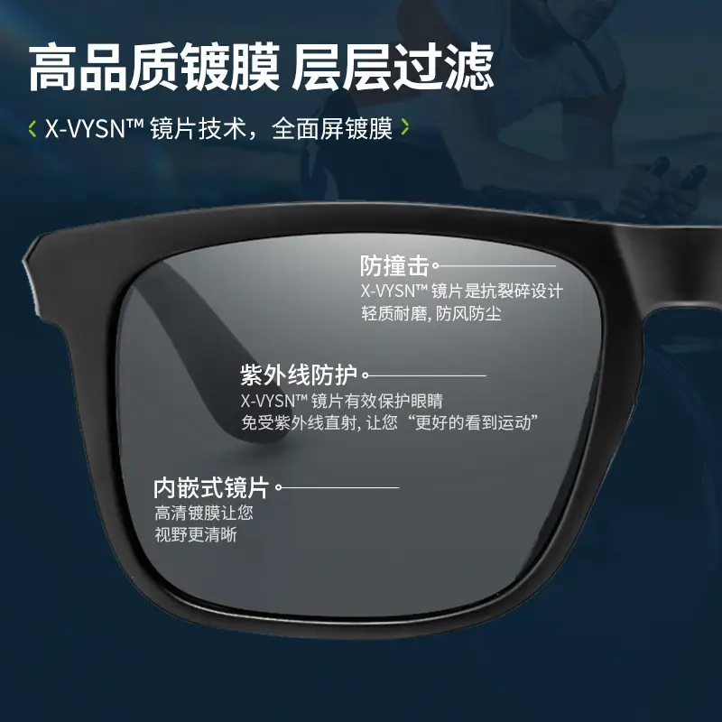 UV-Proof Black Sunglasses for Sports & Hiking