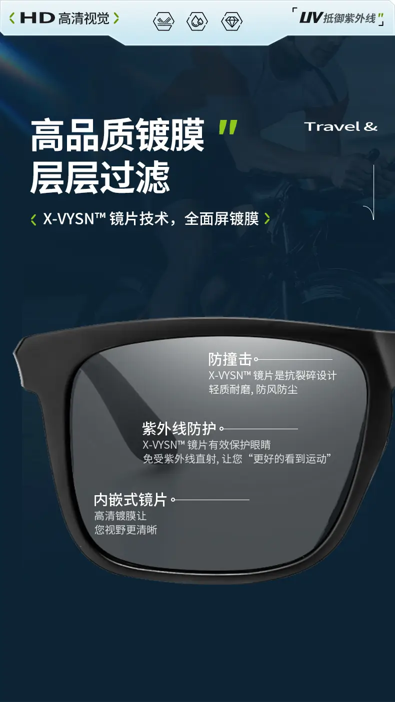 UV-Proof Black Sunglasses for Sports & Hiking — feature 3