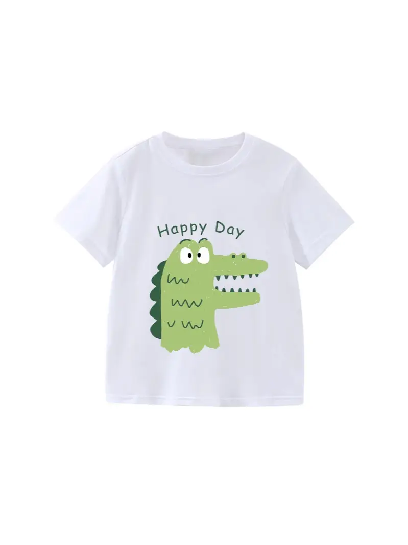 Boys Cotton T-Shirt Blue Crocodile Happy Day 2025 - Image 20