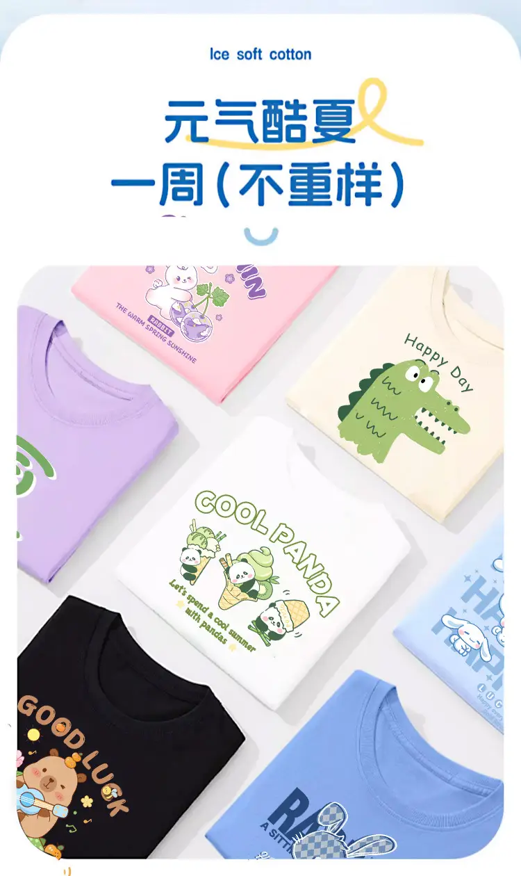 Boys Cotton T-Shirt Blue Crocodile Happy Day 2025 — feature 5