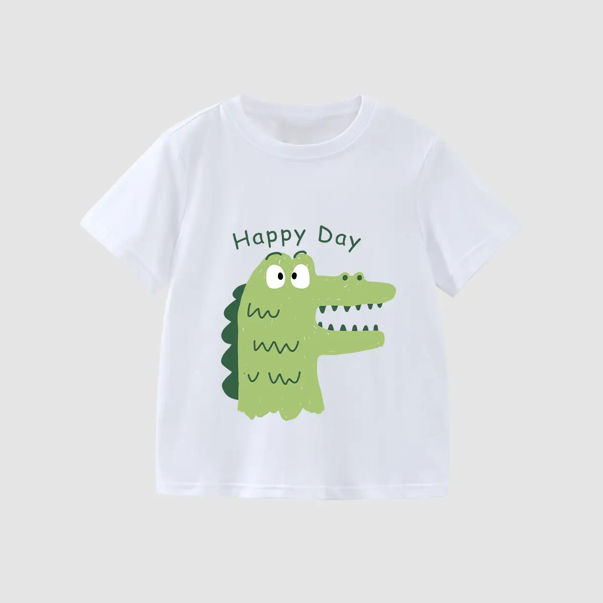 Boys Cotton T-Shirt Blue Crocodile Happy Day 2025 - Image 3