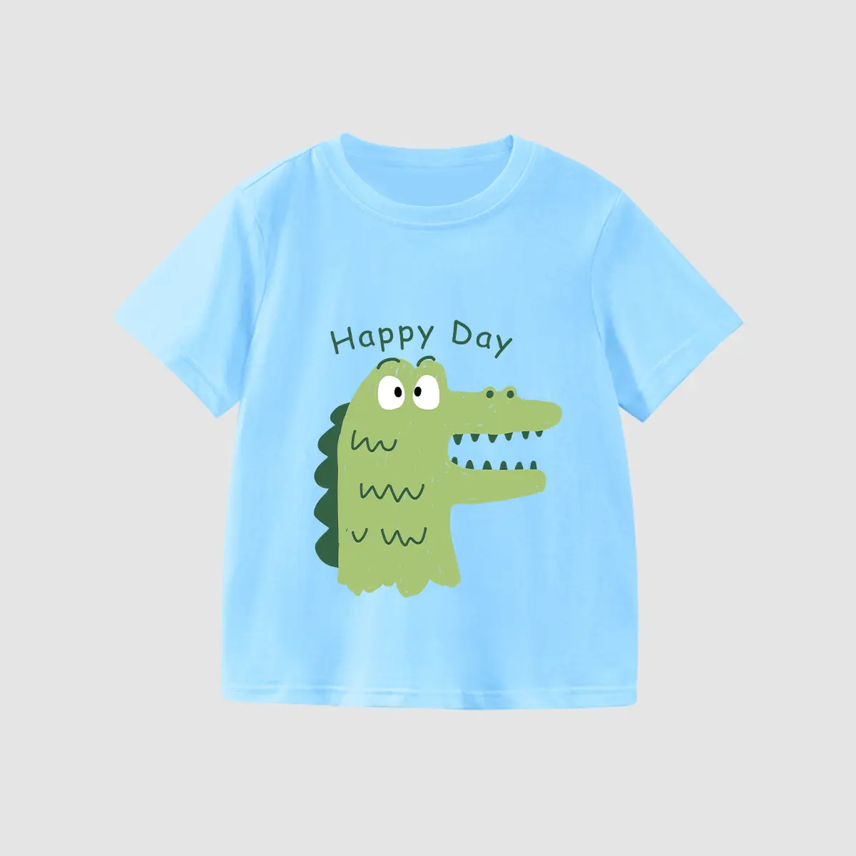 Boys Cotton T-Shirt Blue Crocodile Happy Day 2025 - Image 6