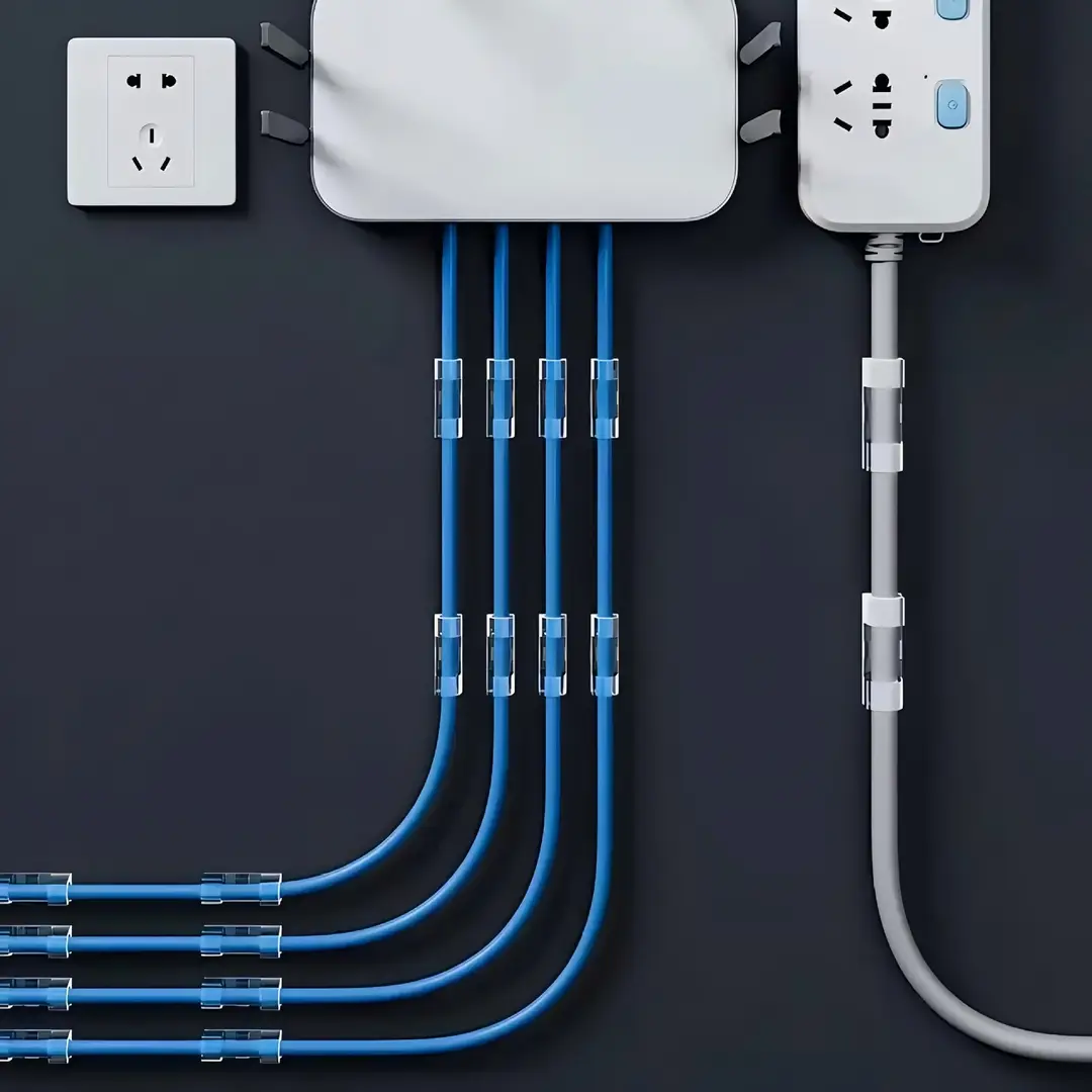 Punch-free wire organizer wire holder data cable buckle storage network cable routing wall line finishing artifact - Image 6