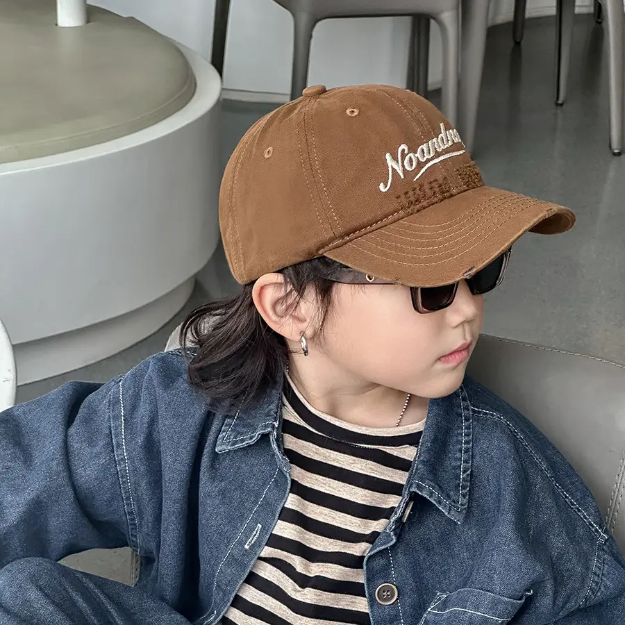 Noandro Beige Baseball Cap for Kids Autumn 2026 - Image 3