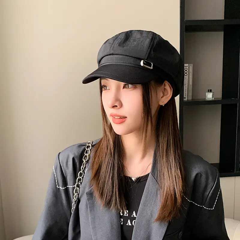 Korean Style Octagonal Hat for Girls 2025 New