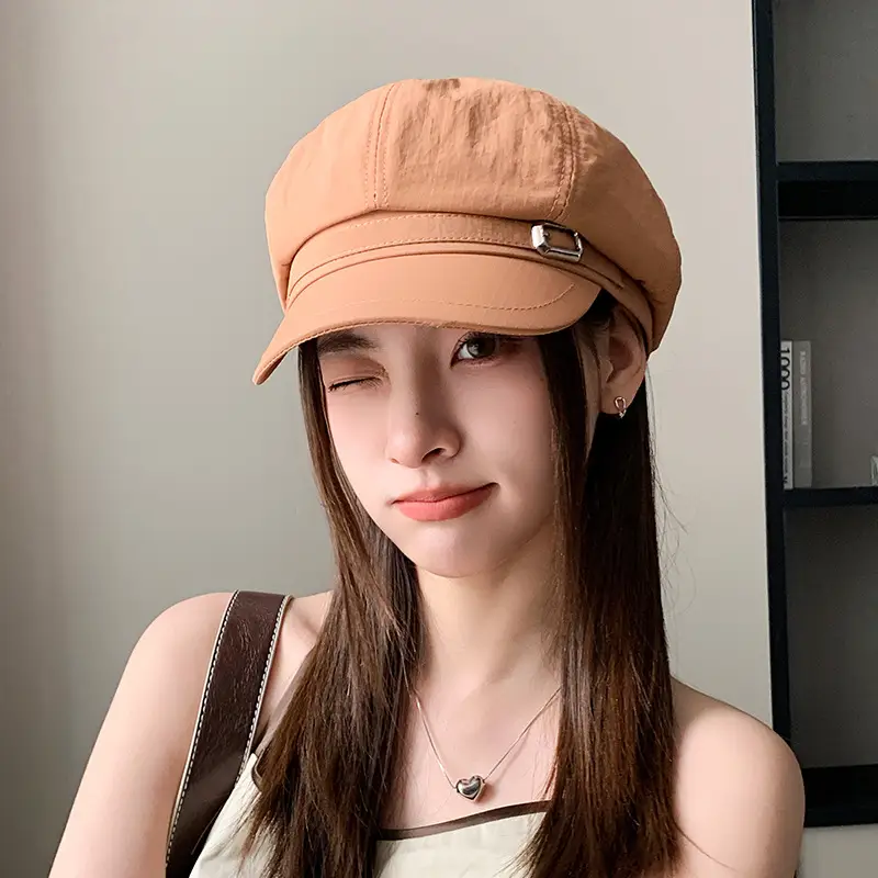 Korean Style Octagonal Hat for Girls 2025 New