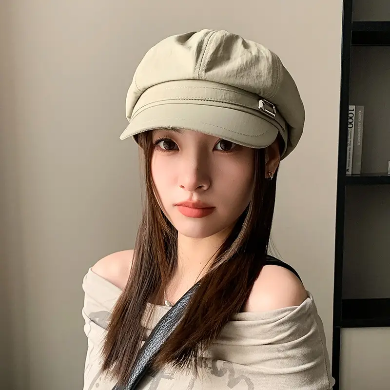 Korean Style Octagonal Hat for Girls 2025 New