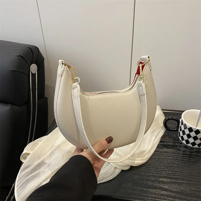 Women's Cream French Style Shoulder Bag 2025 Spring Summer - Image 6