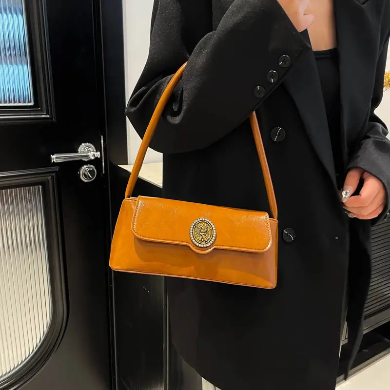 Red French Style Shoulder Bag for Women 2025 - Image 7