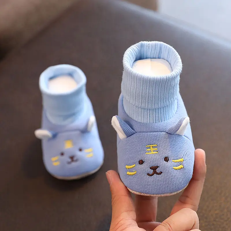 Baby Cat Soft Shoes Blue 3-6-12 Newborn