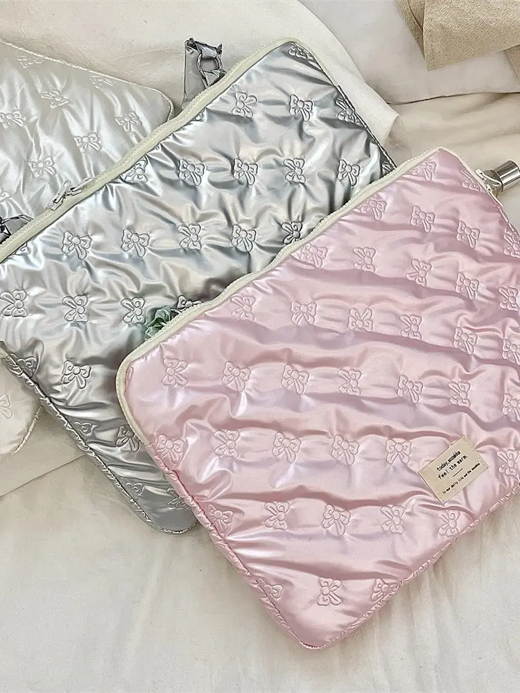 5341 Ins Love Bow Tablet Inner Bag Storage Bag 13 Inch 15 Inch Single Shoulder Computer Protective Cover