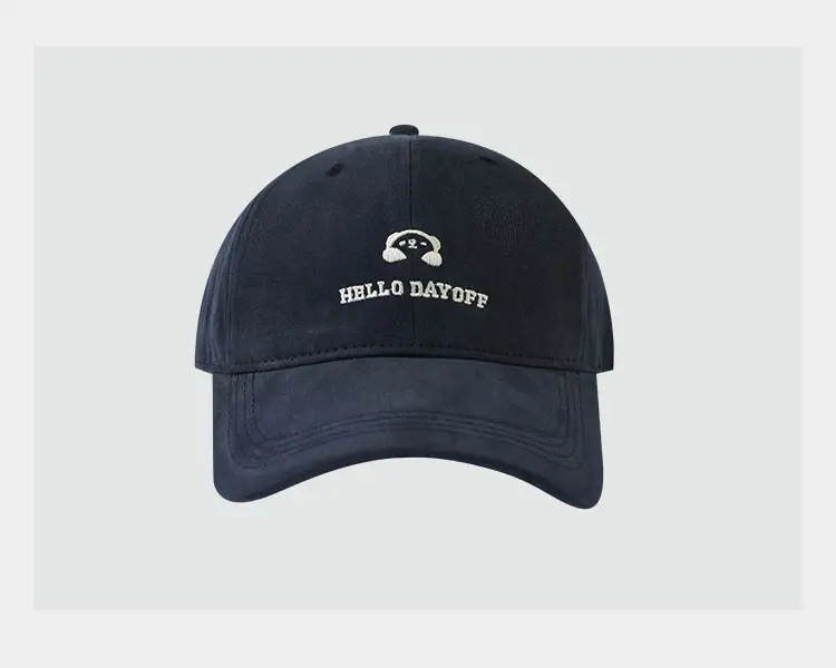 Hello Bear Baseball Cap Dark Gray Wide Brim — feature 10