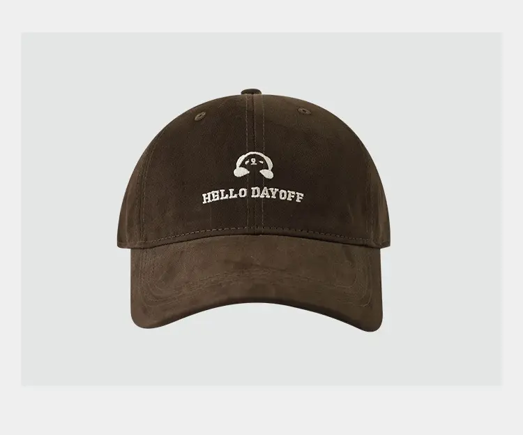 Hello Bear Baseball Cap Dark Gray Wide Brim — feature 8