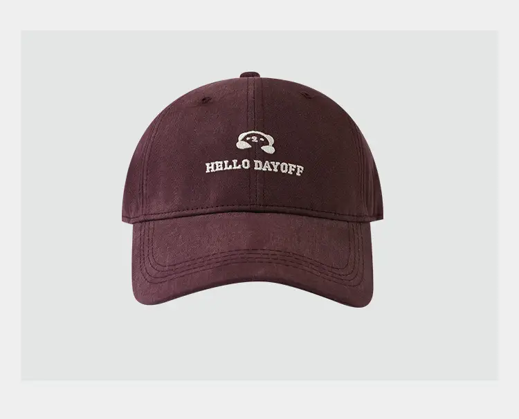 Hello Bear Baseball Cap Dark Gray Wide Brim — feature 9