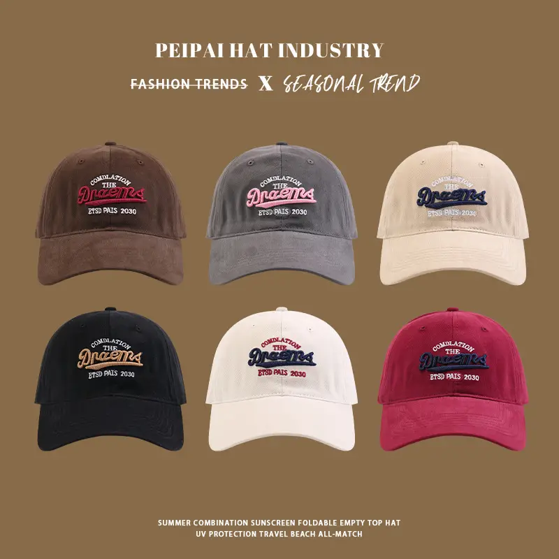 Pea Pahat Style Sunshade Cap with Vintage Embroidery for Men