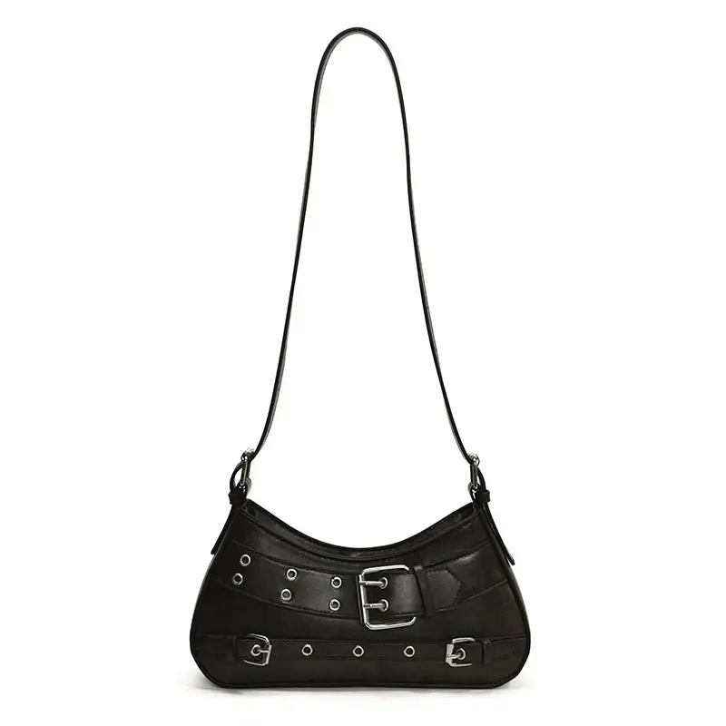 Retro Rivet Shoulder Bag for Women Light Luxury